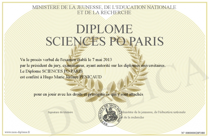 diplome sciences po